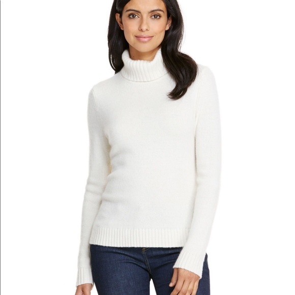 Cotton Turtleneck Sweater Ivory 